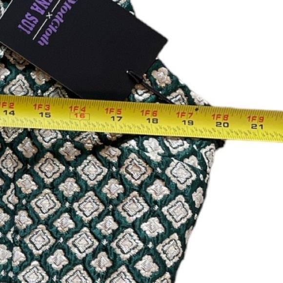 Modcloth X Anna Sui Collaboration Green & Gold Dress. New with tags. Size 14 - Picture 12 of 14